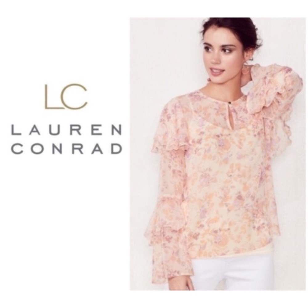 LC Lauren Conrad Floral Blouse